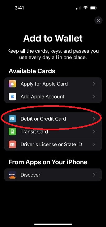 Apple digital wallet