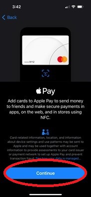 apple pay continue