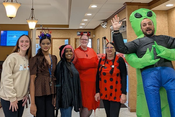 Niskayuna Branch dressed up for Halloween 2024