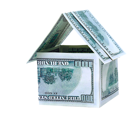 house made out of cash